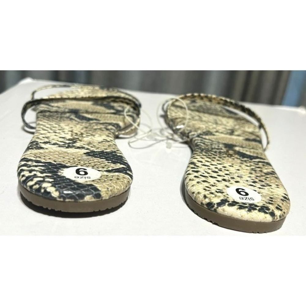 NWOT Snake Print TKEES Double Strap Minimalist Resort Boho Slide Sandals Women 9 - Picture 6 of 6